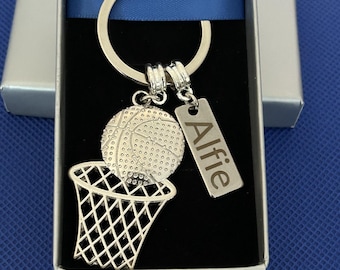 Personalised Basketball Gift , Basketball keyring, Netball