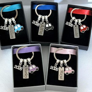 New Driver Gift, Driving Test Pass Gift , New Driver 2026 Gift , Personalised with a Name, New Car Keyring