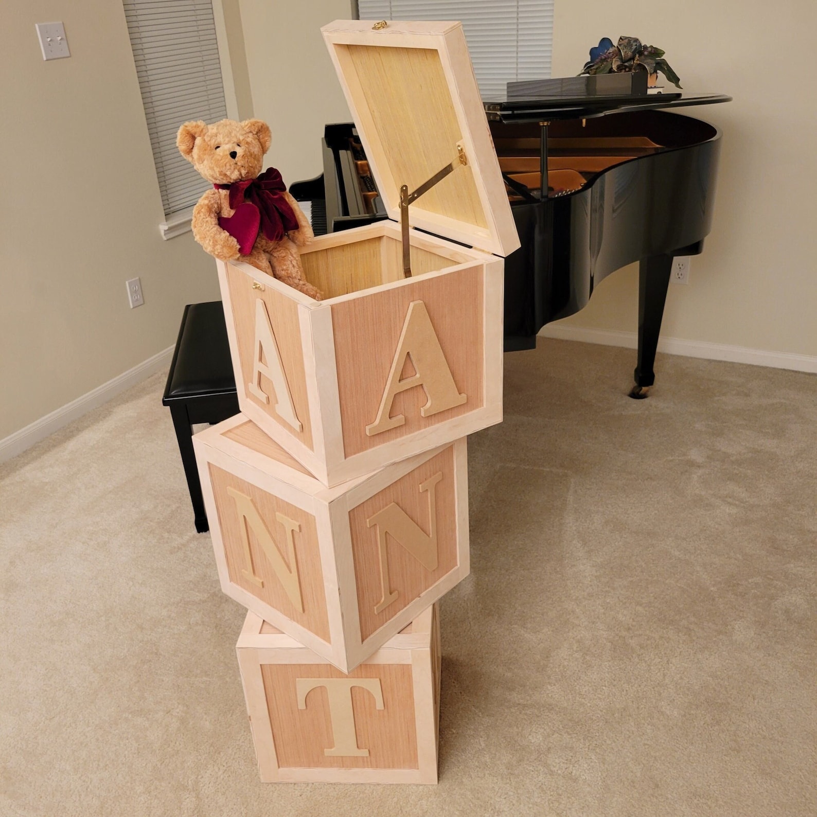 Baby Keepsake Memory Box, Kids Wooden Storage Box, Wooden Toy Chest — free download