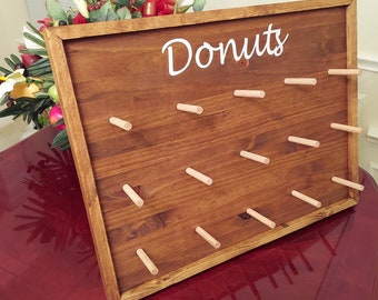 Donut Wall Stand holds 30 Doughnuts, Donut Holder, TableTop Donut Dessert Wall Display, Donut Bar, Bagel Display, Donut/Bagel/Pretzel Board