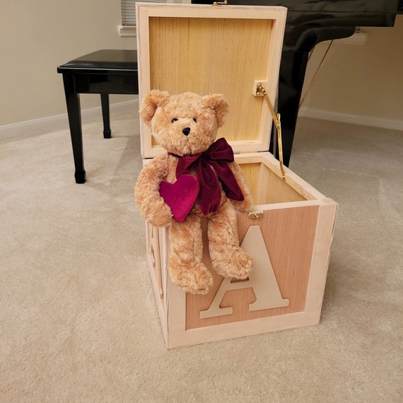 Baby Keepsake Memory Box, Kids Wooden Storage Box, Wooden Toy