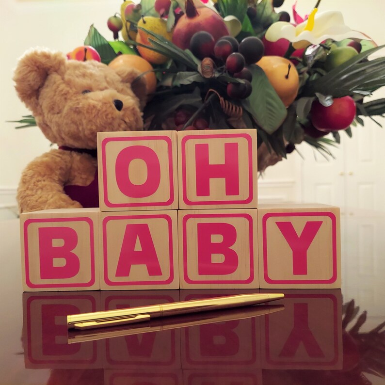 Oh Baby Wooden Guest Book Blocks Oh Baby Wooden Blocks Etsy