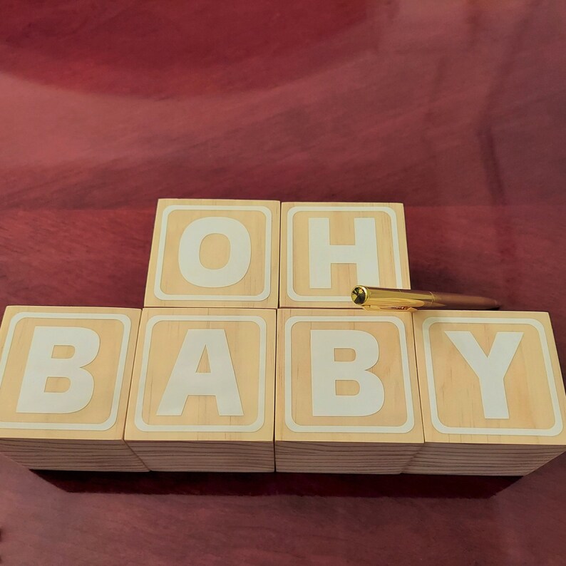 Oh Baby Wooden Guest Book Blocks Oh Baby Wooden Blocks Etsy