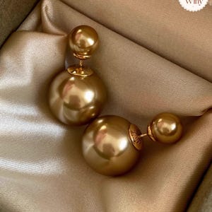 Doppelseitige Ohrstecker aus Nachahmungsperlen | Braut & Alltagseleganz