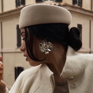 Statement Crystal Flower Earrings | Vintage Glam Stud Earrings | Elegant French Style Jewelry
