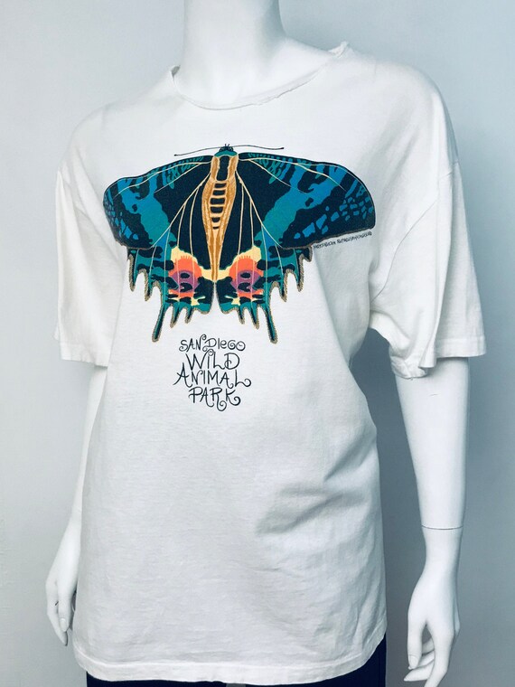 90's "Wild Animal Park" butterfly tee, SZ L