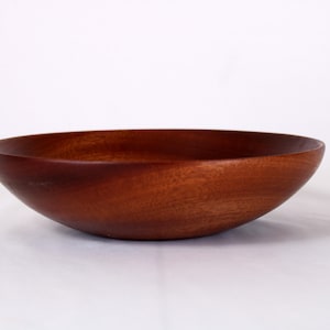 Mahogany Bowl | Sapele | Handcrafted | Unique Kitchen Decor | Centerpiece Bowl | Large Wooden Bowl