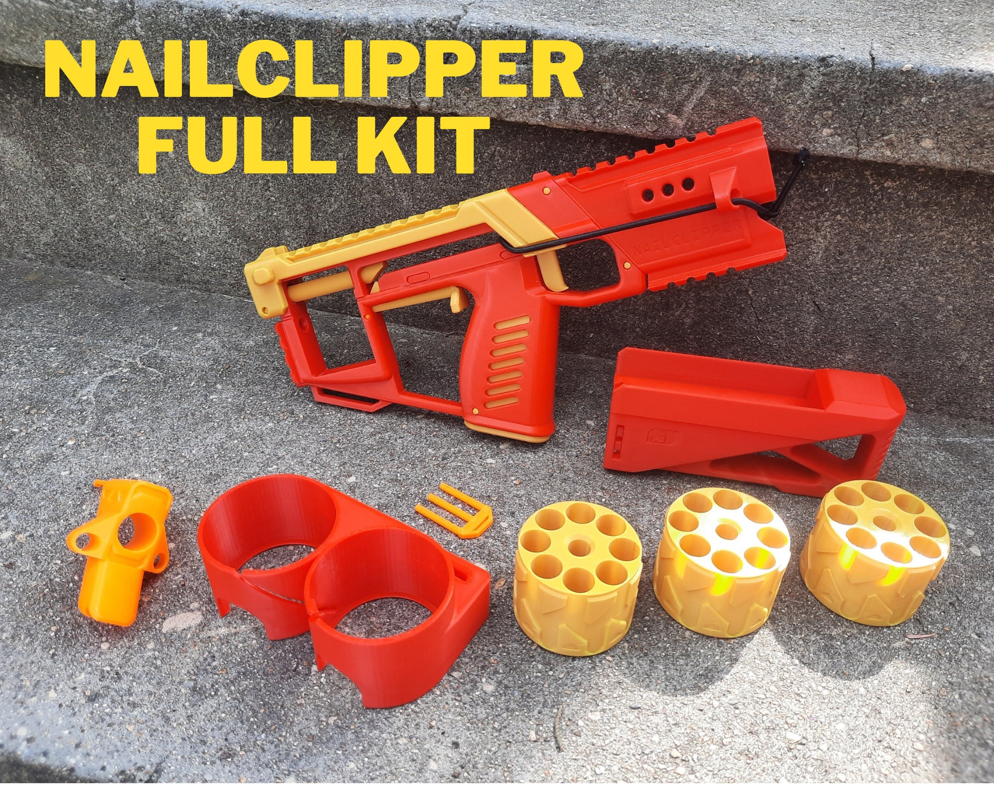 Nailclipper Full Kit Stringer Nerf Blaster - Etsy