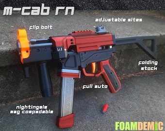 nerf m-cab evo flywheel blaster half dart