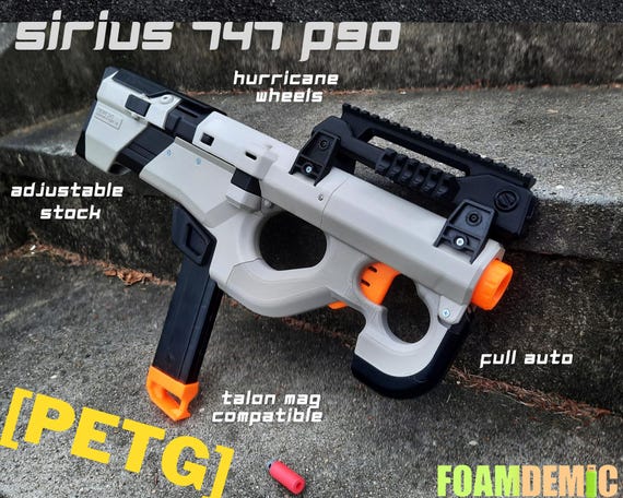 トイガン P90 Sirius 747 P90 Style Nerf Wolfcore Blaster PETG - Etsy