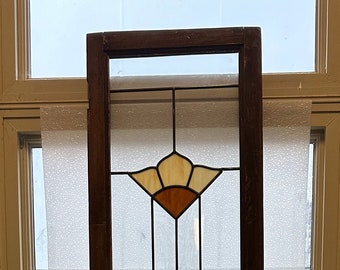 Beautiful stained glass detail cabinet door from the arts and crafts era