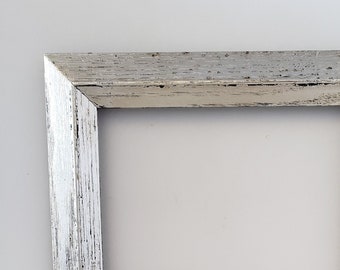 Antique Silver Leaf Picture Frame with a Contemporary Finish for an 8 1/8" x 6 1/16" photo