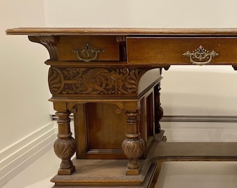 1890s Carved Desk