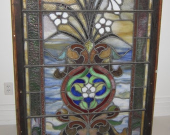Amazing Antique Stain Glass Window