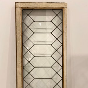 Antique Zinc Leaded Glass Transom Window
