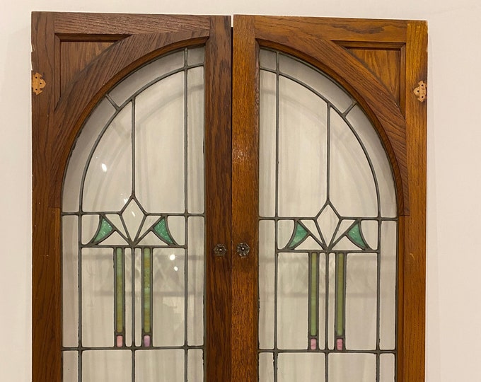 Pair of Art Deco Arched Cabinet Doors - Etsy