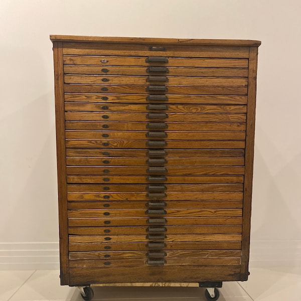 Antique Hamilton Printers Cabinet