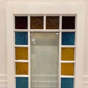 Wonderful Antique Porch or Eve Stained Glass Window