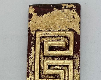 Oriental Carving gold leafed and painted
