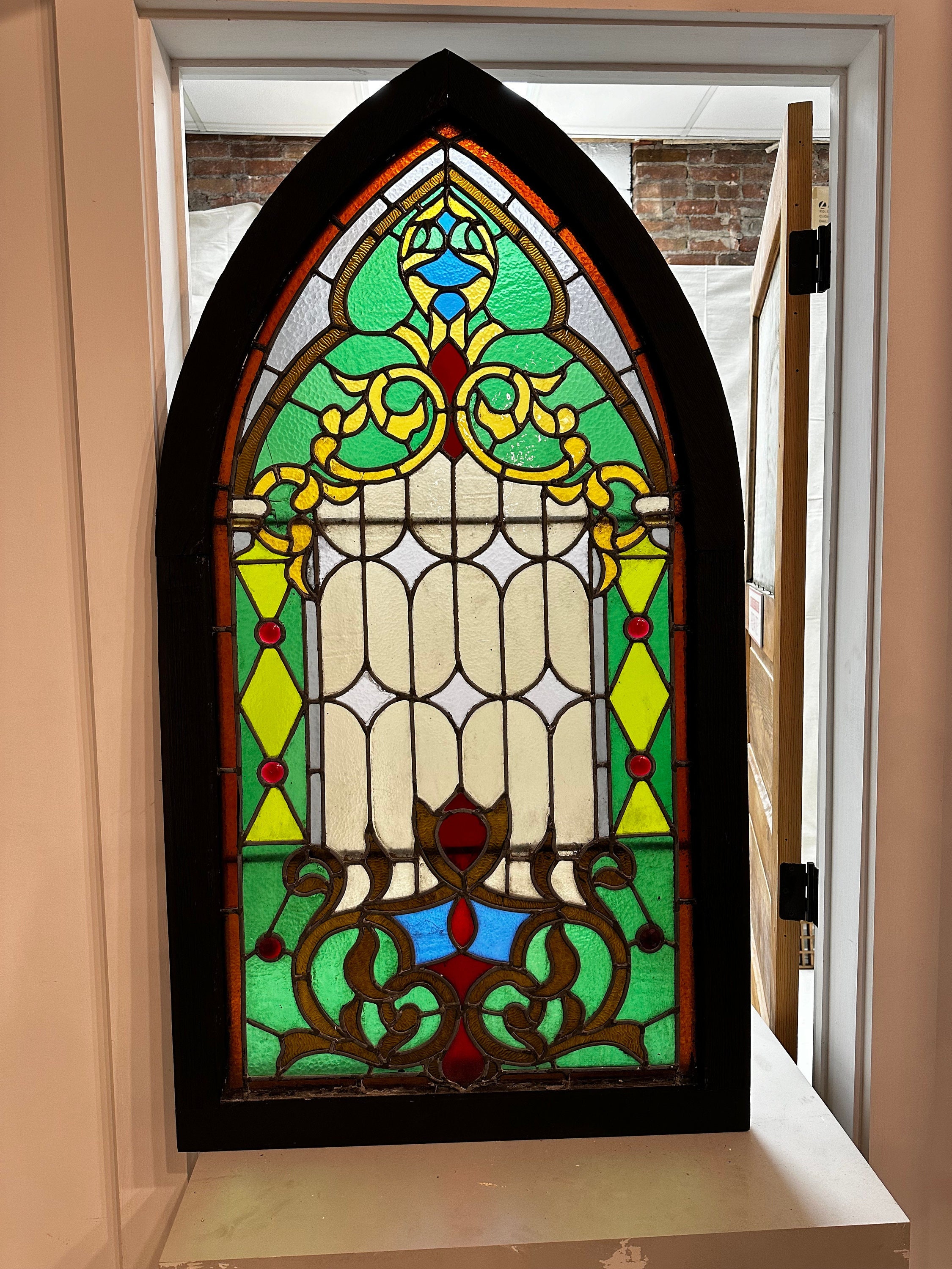 Beautiful Arched Stained Glass Window Pre 1900 - Etsy