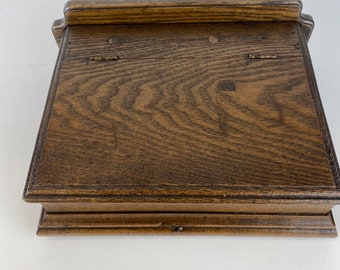 Antique Oak Box with hinged lid