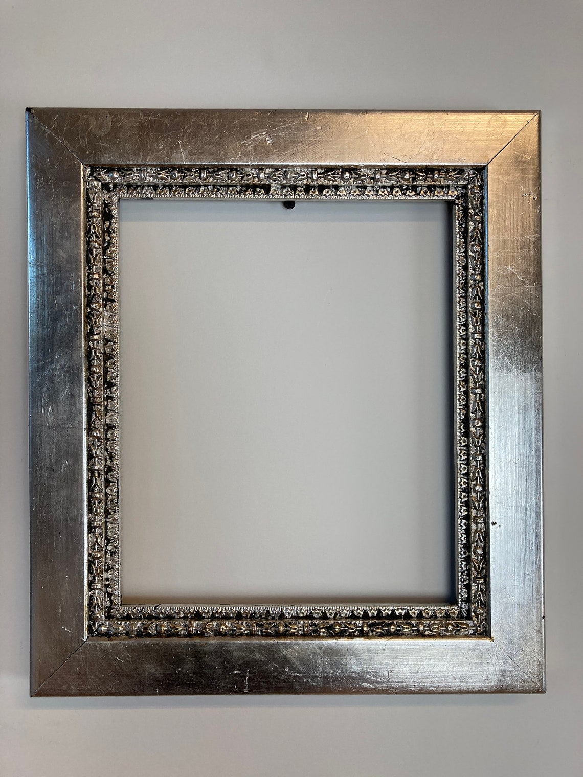 Antique Silver Leaf Picture Frame for a 11.5 X 9.625 Etsy