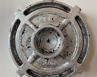 Antique Industrial Wood Mold with Silver Leaf Finish