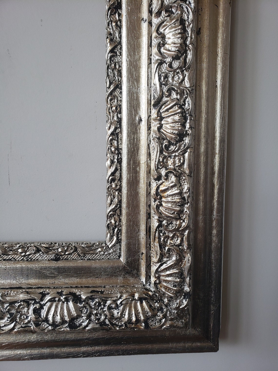 Antique Silver Leaf Picture Frame for a 20 1/8 X 16 Etsy