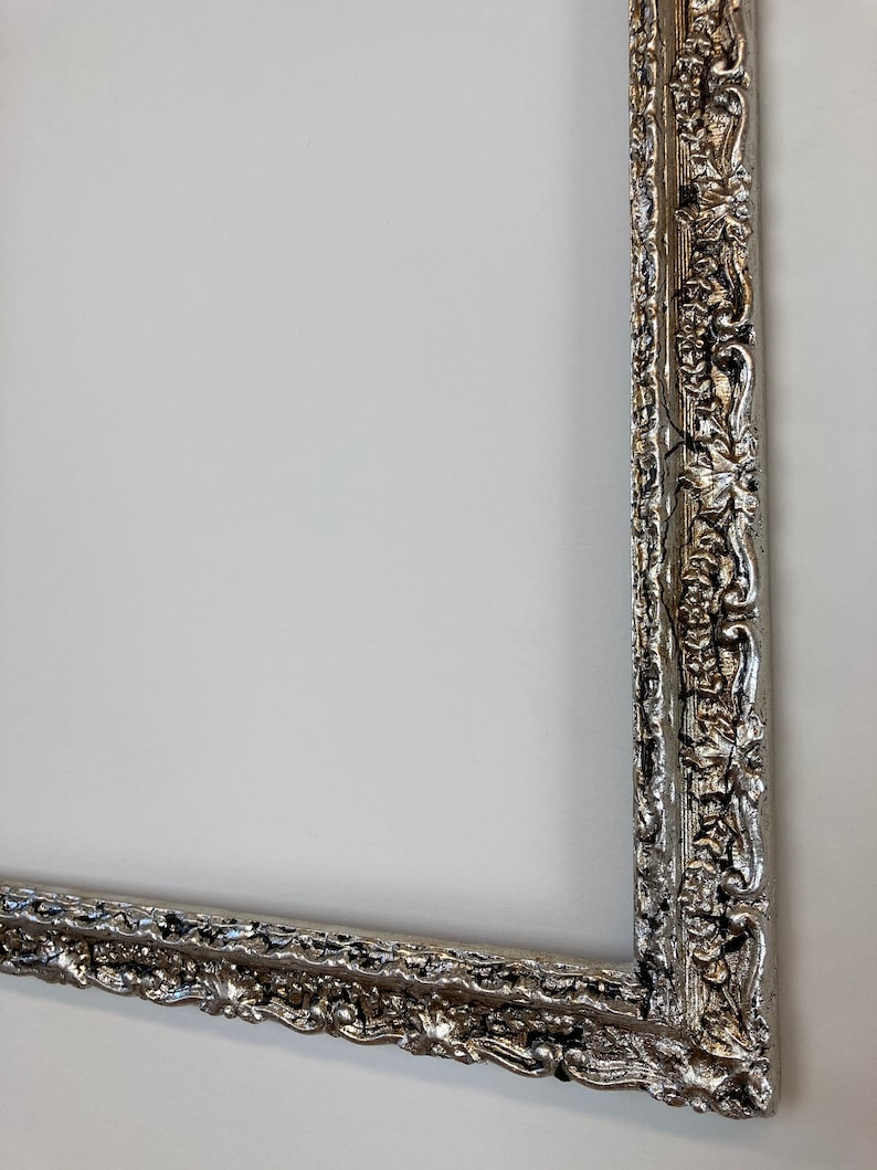 Antique Silver Leaf Picture Frame for a 13 X 10 Etsy