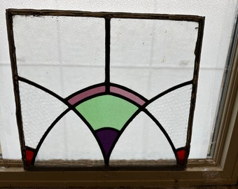 English leaded stained glass window