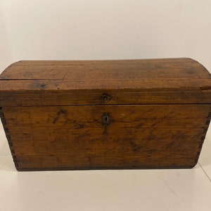 Arched, Dovetailed Wooden trunk