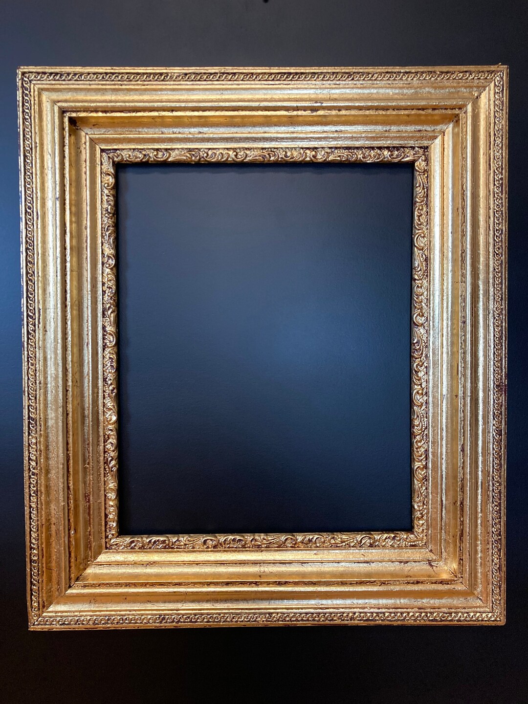 Antique Gold Leaf Picture Frame With a Contemporary Finish for Etsy