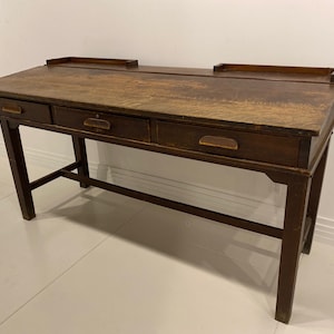 Large Railroad Desk from Milwaukee Terminal