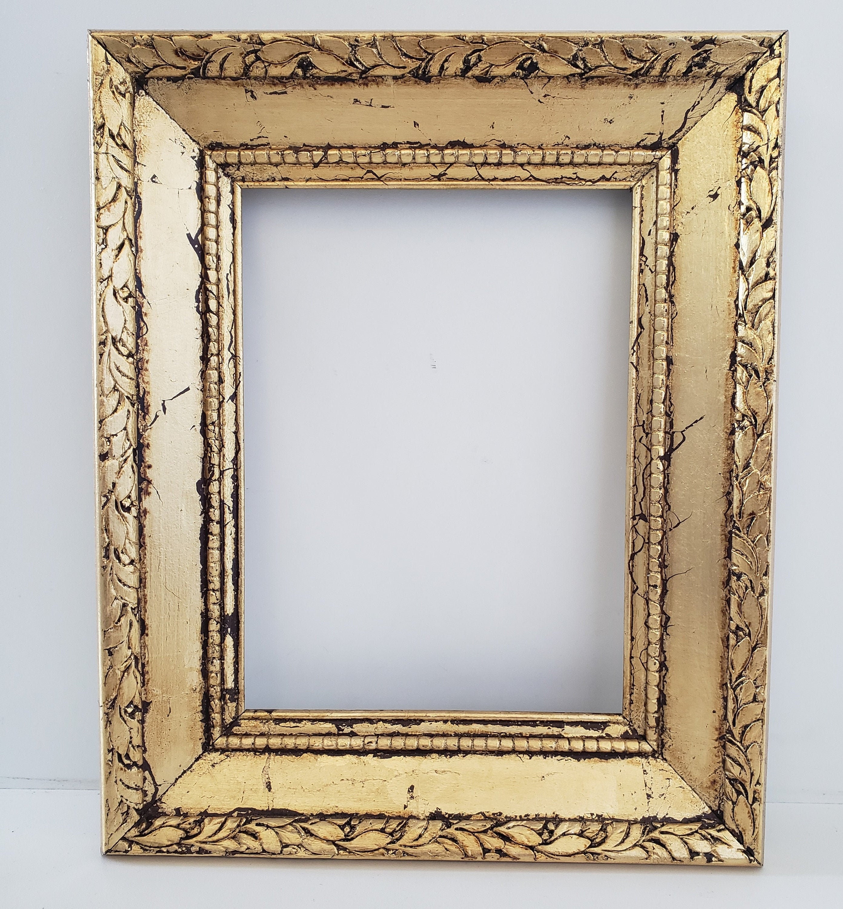 Antique Gold leaf picture frame for a 6 3/16 x 8 Etsy