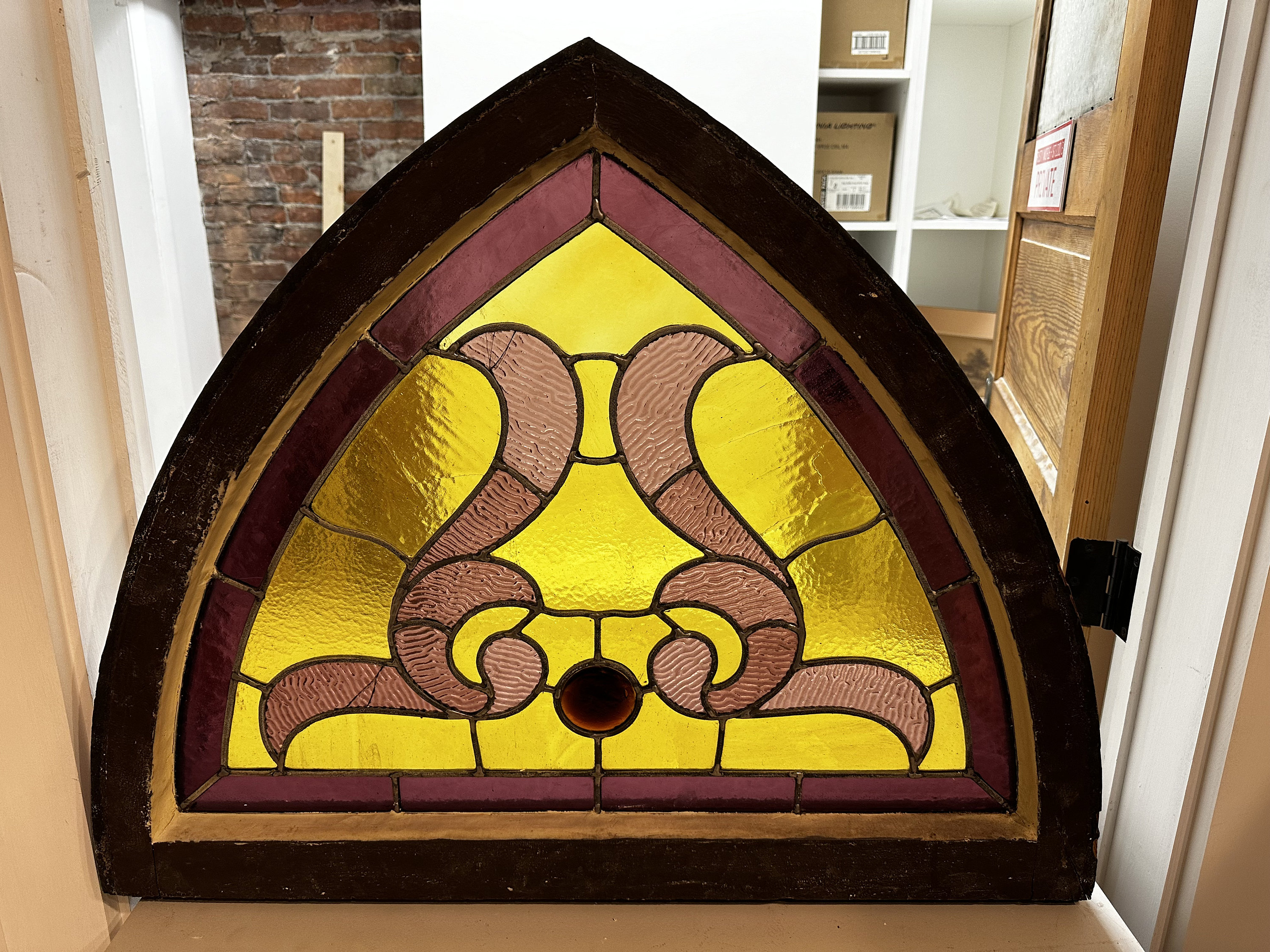 Arched Stained Glass Window 1890s - Etsy