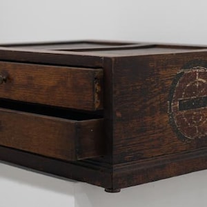 Antique Carters Ideal Typewriter Ribbons and Carbon Papers Tabletop Chest