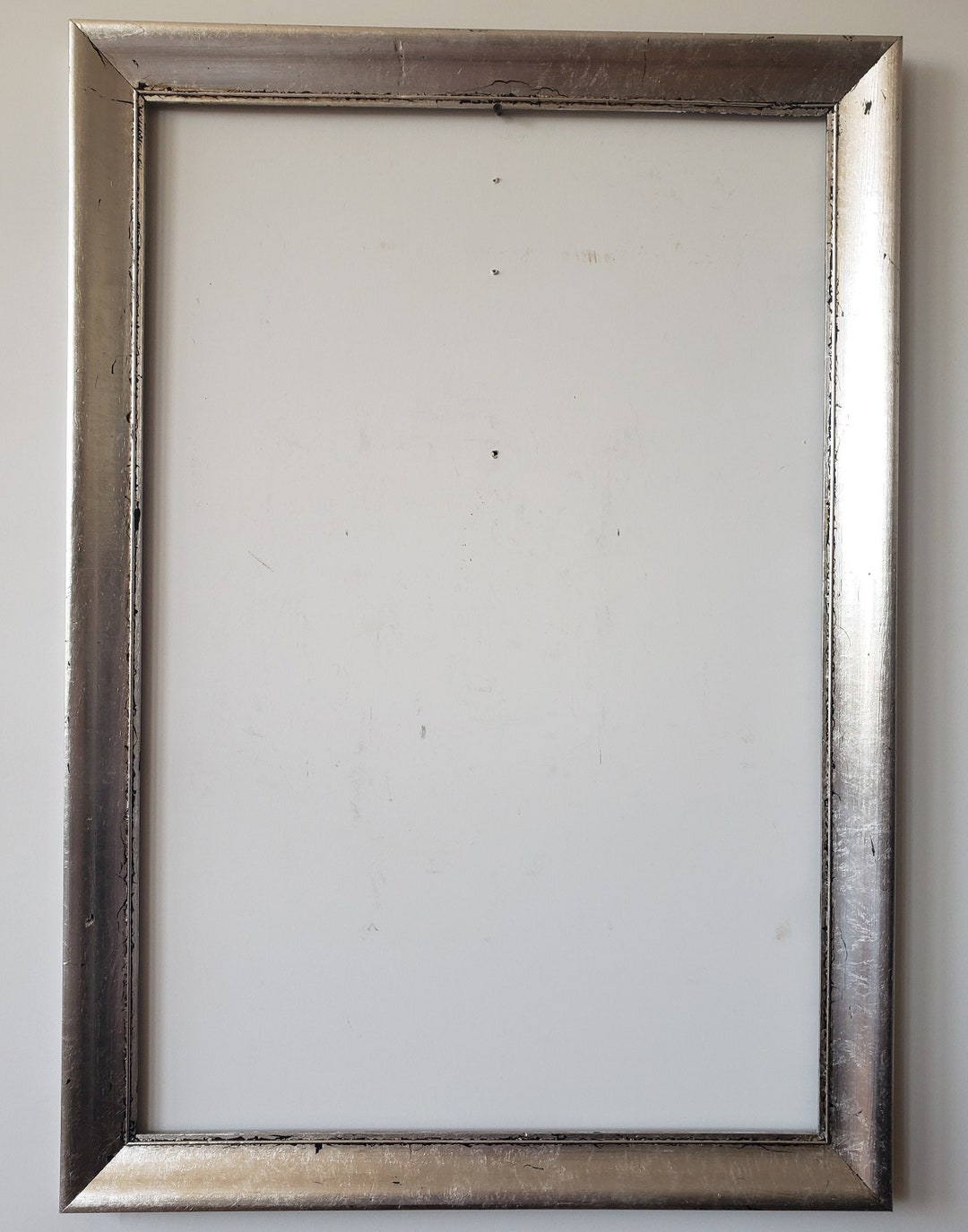 Antique Silver Leaf Picture Frame With a Contemporary Finish Etsy