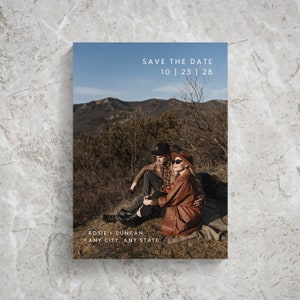 Modern Minimal Save the Date Template, Save The Date With Photo, Editable Save The Date Template, Save The Date, Instant Download