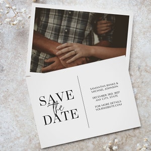Modern Minimal Save the Date Template, Save The Date With Photo, Editable Save The Date Template, Save The Date, Instant Download