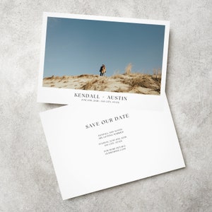 Modern Minimal Save the Date Template, Save The Date With Photo, Editable Save The Date Template, Save The Date, Instant Download