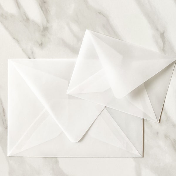 Vellum Envelope, Clear Envelope, Translucent Envelope, Euro Envelope, A7 Envelope