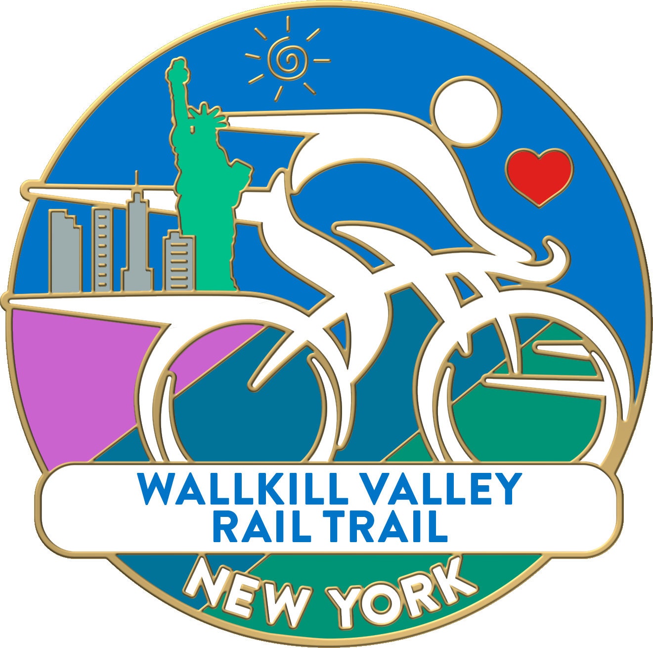 Wallkill Valley Rail Trail Commemorative Bike Trail Pin