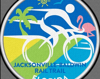 ジャクソンビル-ボールドウィン鉄道トレイル記念自転車トレイルパッチ