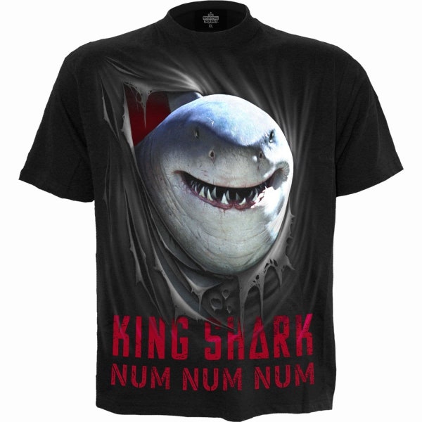 DC Comics - King Shark - Num Num Num - T-Shirt Zwart