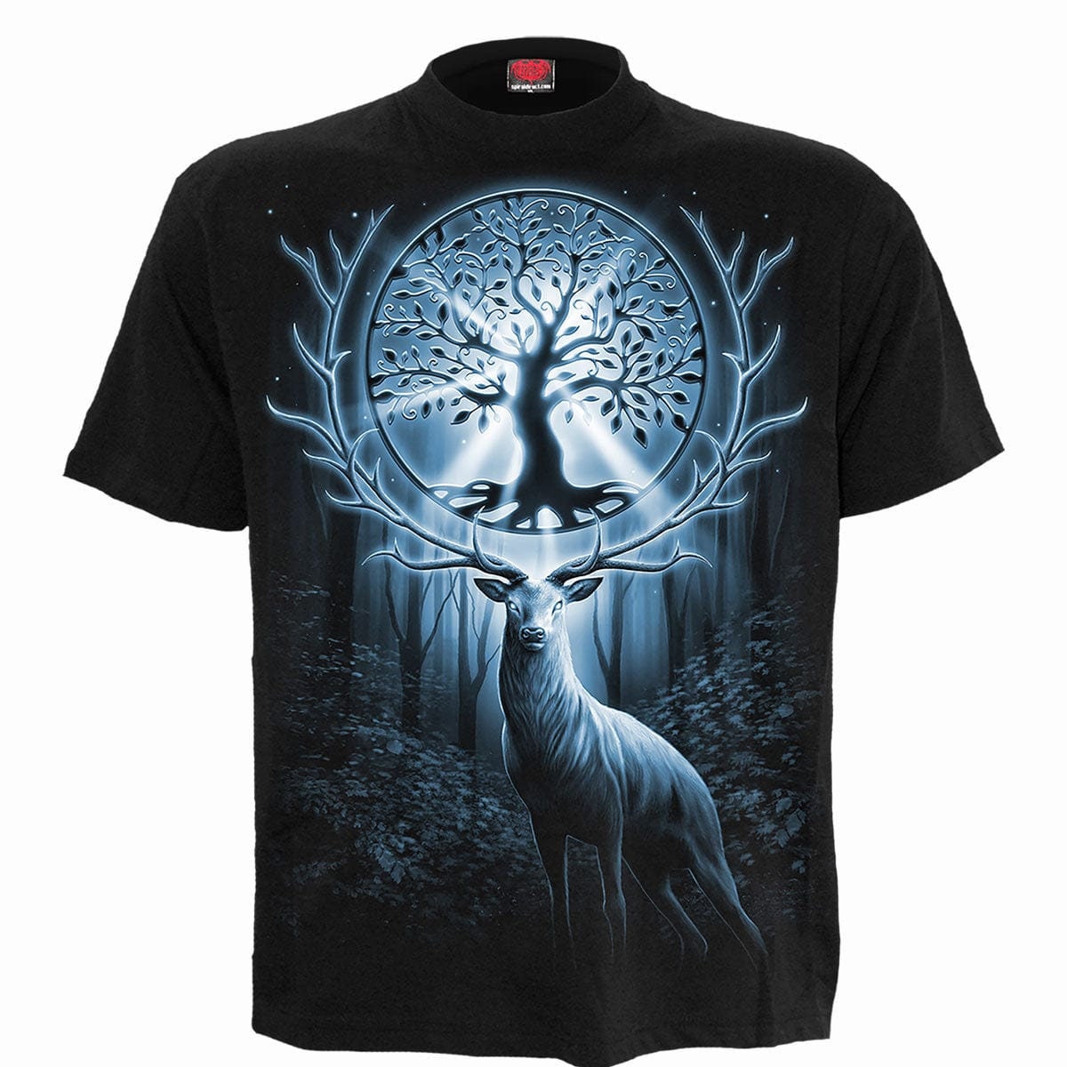 TREE OF LIFE Front Print T-shirt Black 
