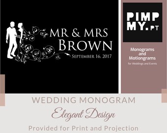 Elegant Custom Wedding Monogram | Custom Wedding Logo | Personal Branding