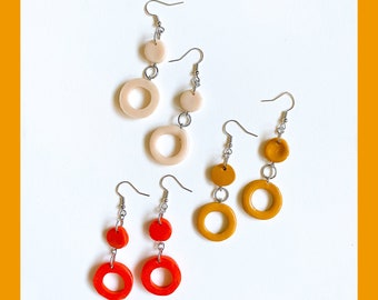 Pop of Color Circle Earrings