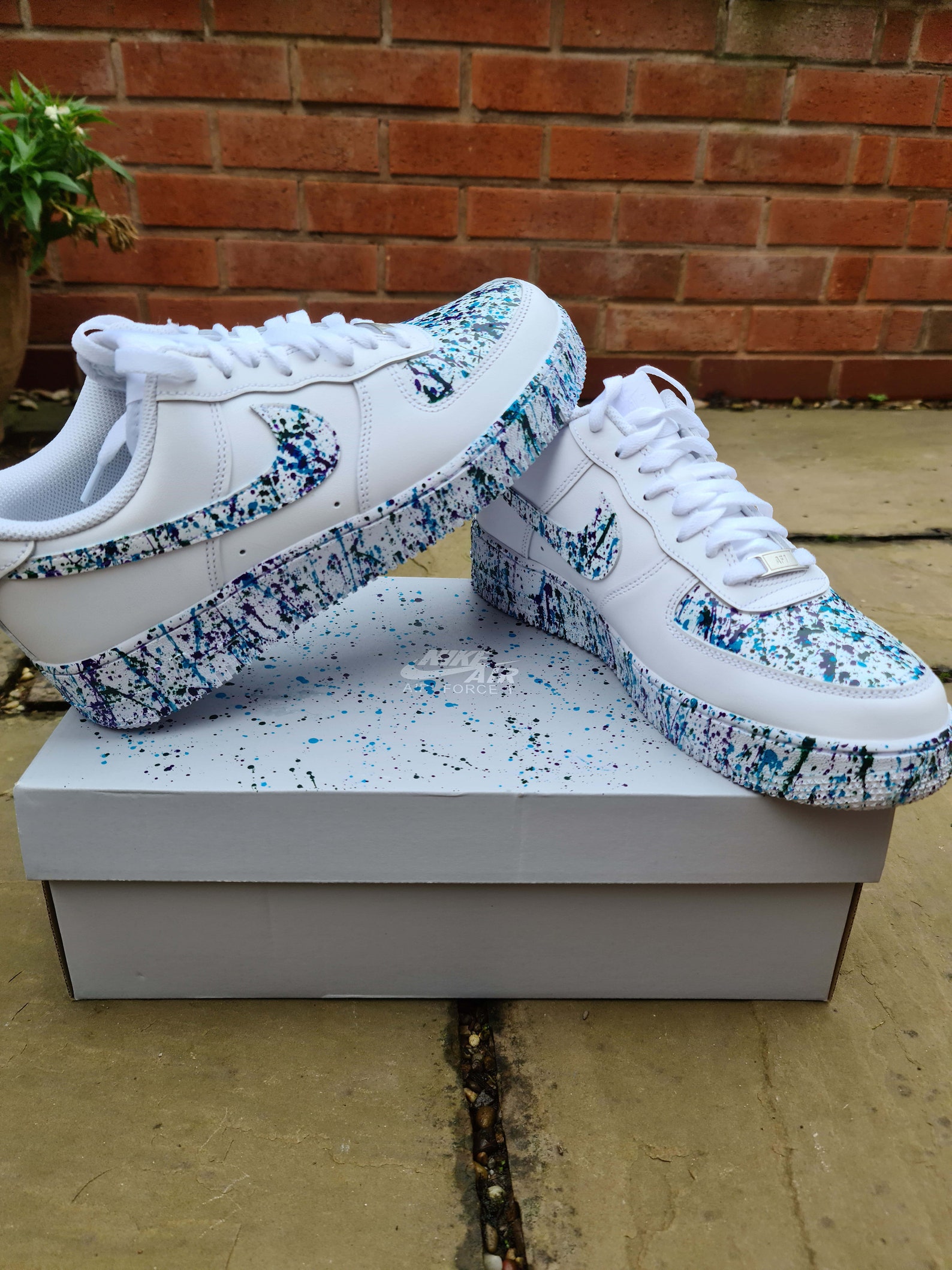 custom paint splatter air force 1