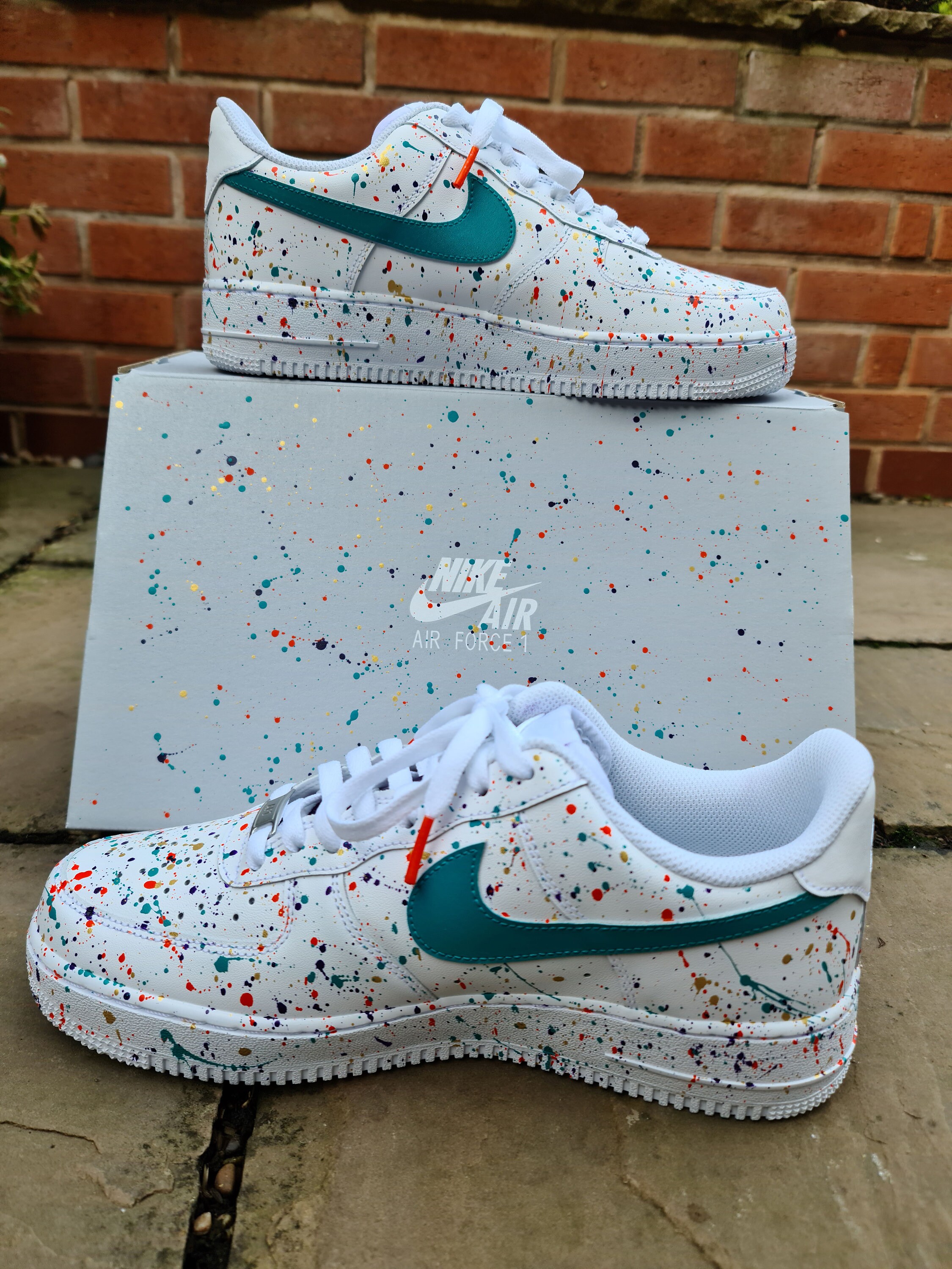 Custom Air Force 1 'Paint Splatter' Verschiedene Etsy
