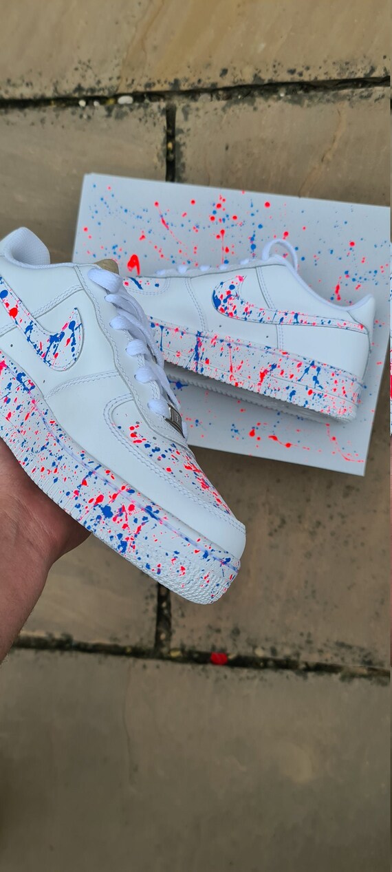 air force 1 with paint splatter